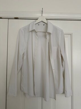 Athleta White Button Down Shirt